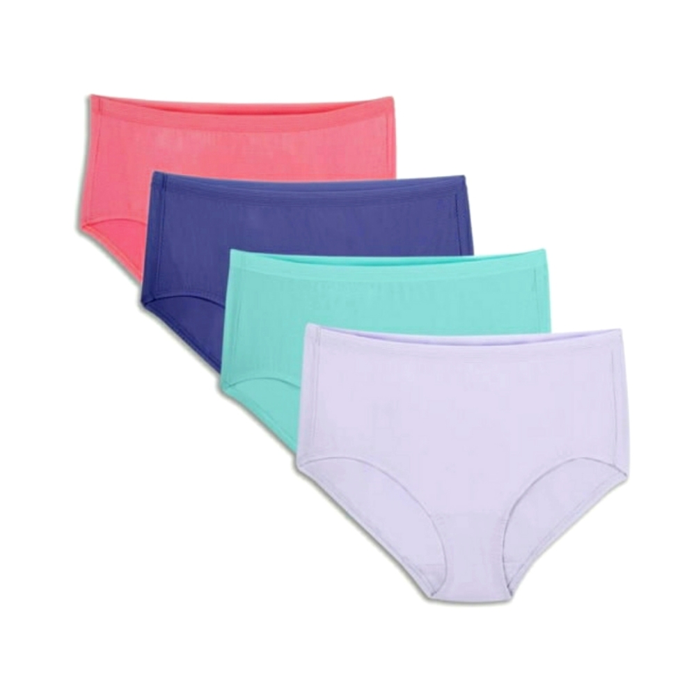 NWT Fruit of the Loom Fit for Me Women's Breathable Mesh Brief, 7-Pack